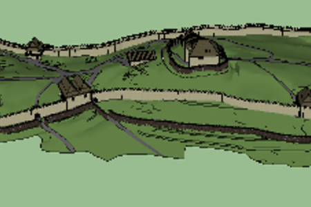 3D model rekonštrukcie areálu