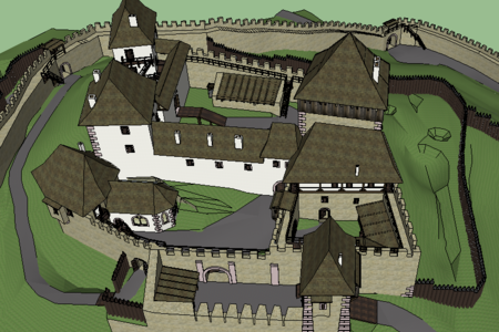 3D model rekonštrukcie areálu