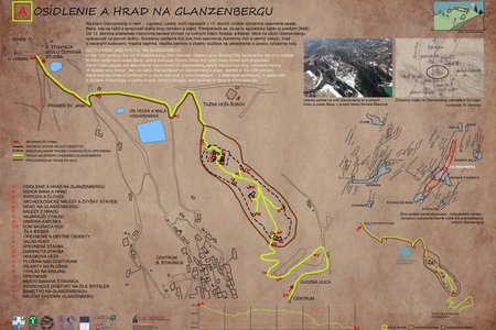 Tabuľa Náučného chodníka Glanzenberg