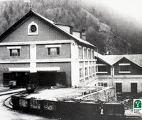 Úpravňa Hornohodružského závodu, 1974, foto: I. Ladziansky (neg. 3693/22352)/Finishing mill of Horná Hodruša´s mining plant, 1974, photo: I. Ladziansky (neg. 3693/22352)