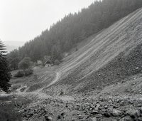 Opustené haldy medenorudných baní, 1972, foto: I. Herčko (neg. 17761)/Abandoned piles of copper ore mines, 1972, photo: I. Herčko (neg. 17761)