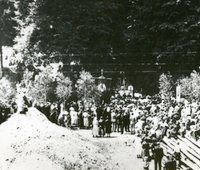 Banícka ofera vo Vyhniach, 1934, autor: F. Mareš (neg. 4605/24910)/Mining offerty in Vyhne, 1934, author: F. Mareš (neg. 4605/24910)