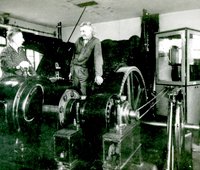 Elektrický ťažný stroj na IV. Šachte dedičnej štôlne Ferdinand v Kremnici, autor: I. Ladziansky (neg: 41701)